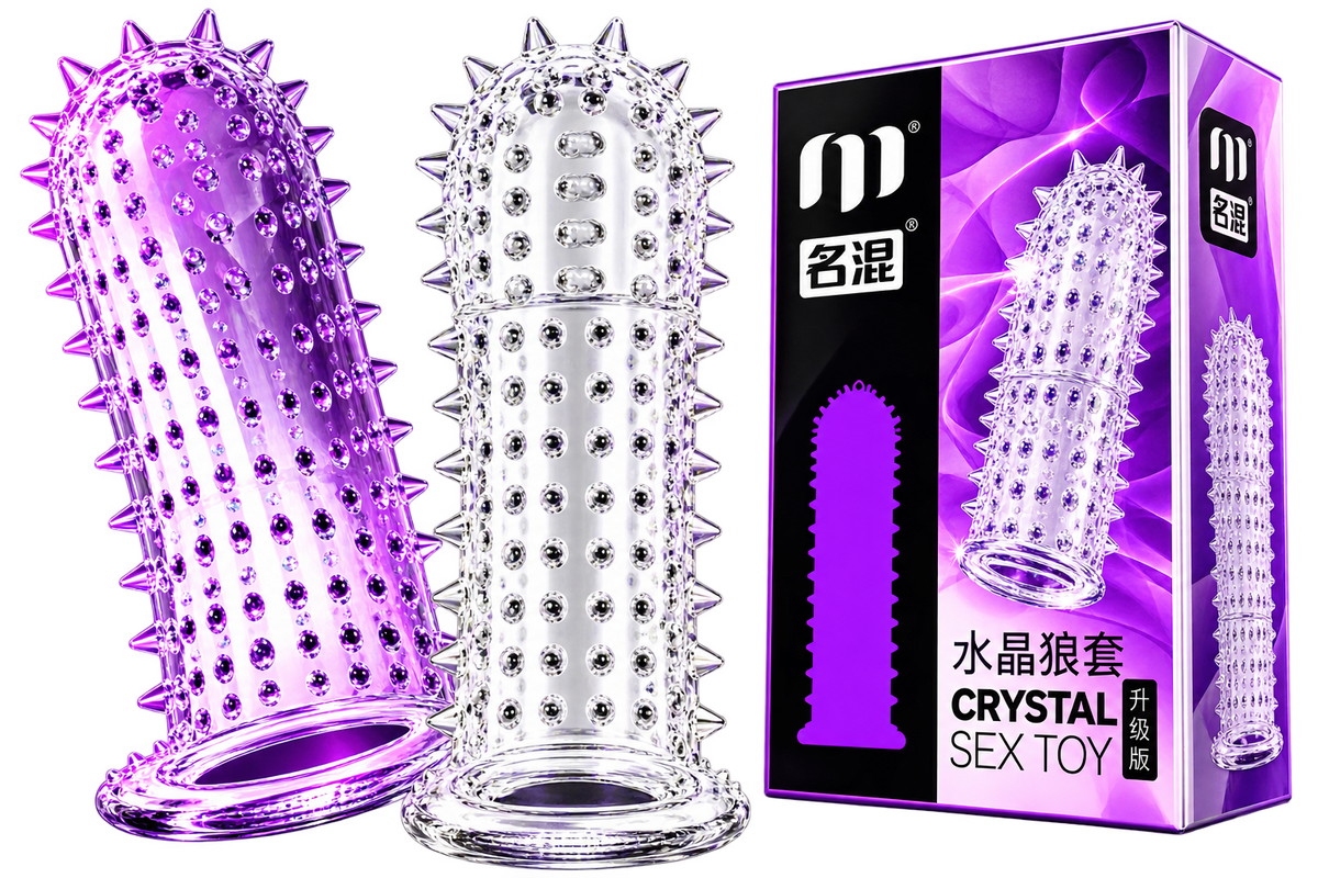 Reusable Silicone Sleeve with Spikes Soft Silicone